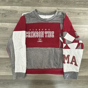 Alabama Crimson Tide Sweater Mens Medium NCAA Football Patchwork Pullover 90s
